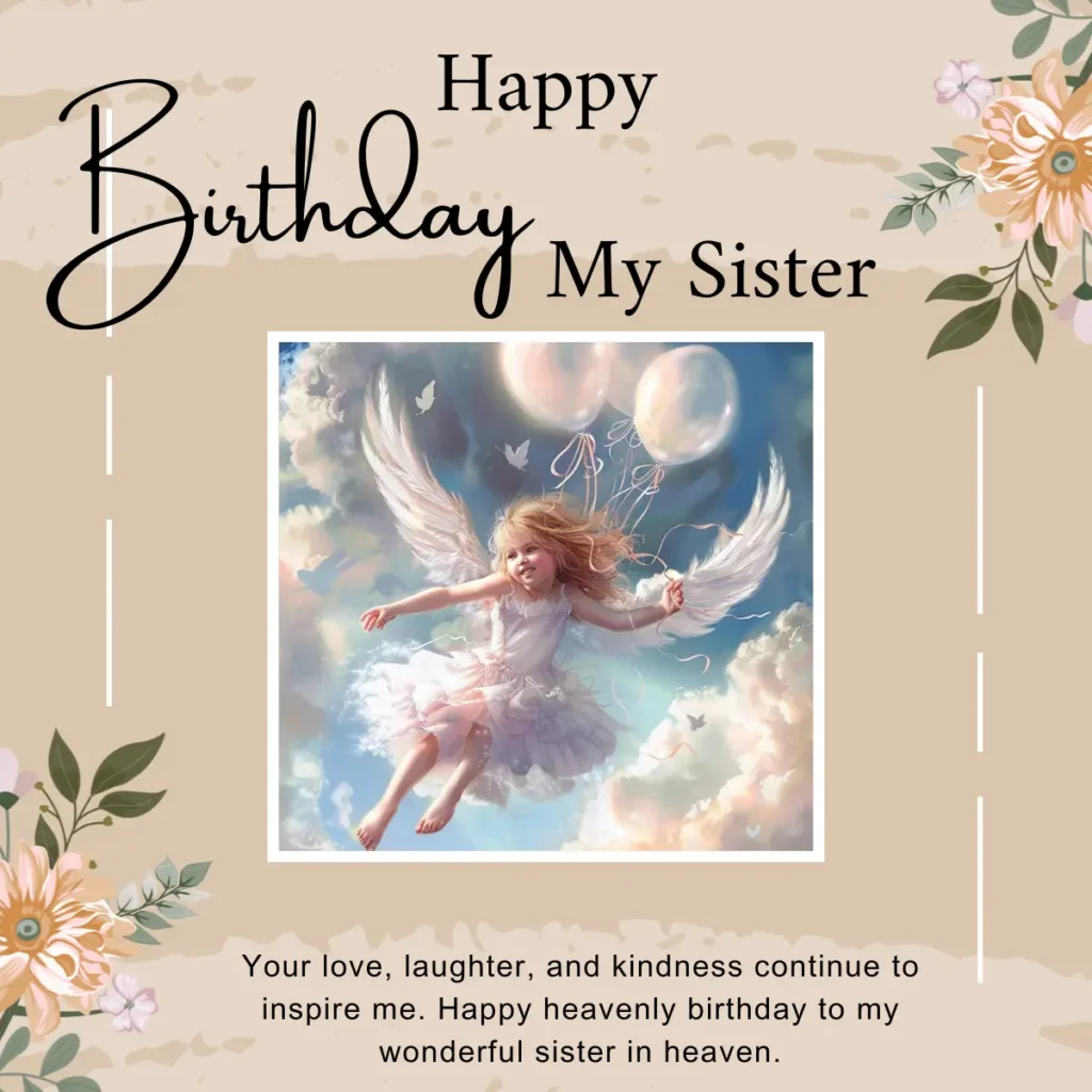 Happy Birthday to My Sister in Heaven Images